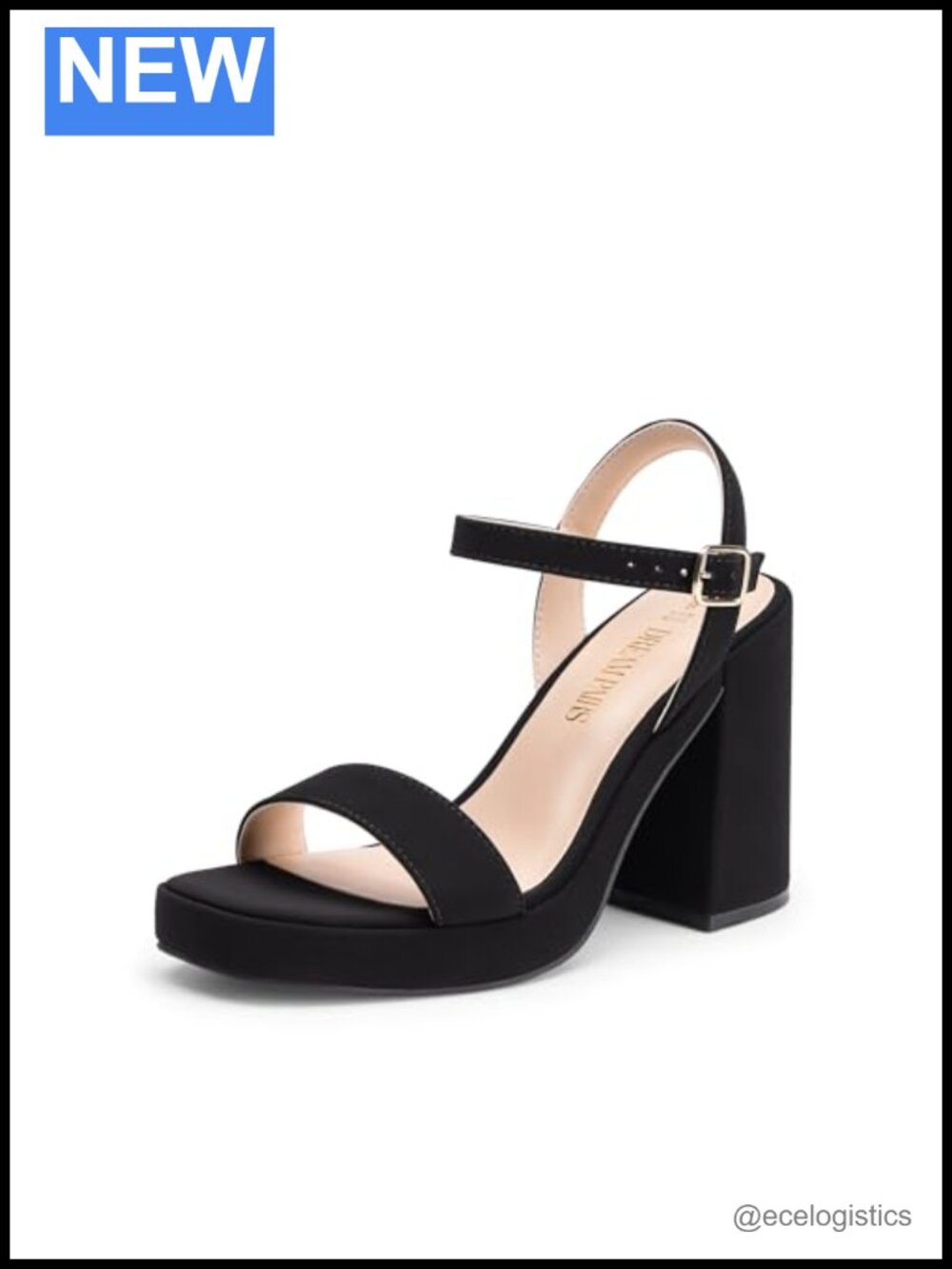 Block Chunky Platform Sandals Open Toe Ankle Strap High Heels Comfortable for